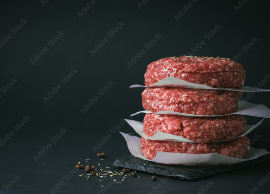 100% Pure Beef Burgers